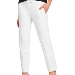 White DKNY ankle pants
